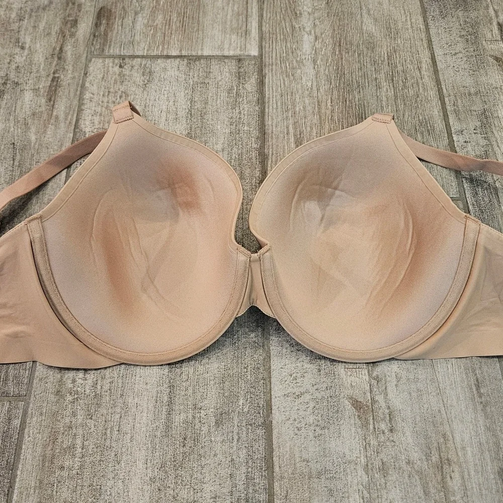 Wacoal t‎ shirt bra comfort first contour US 36DDD Tan Beige Underwire Neutral